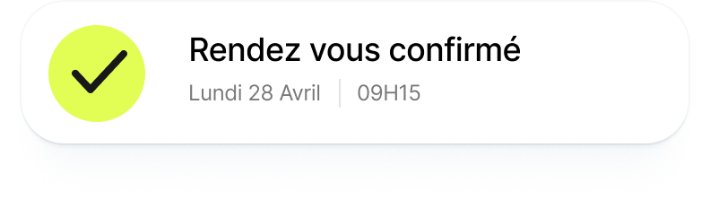 Rendez-vous confirmé